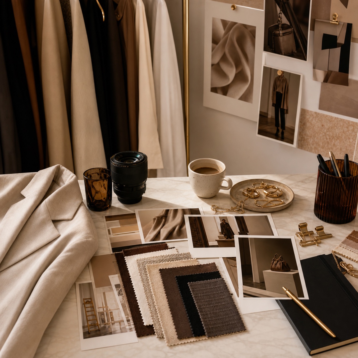 Mesa creativa de estilismo y producción de moda